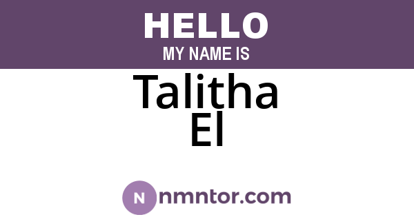 Talitha El