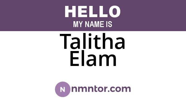 Talitha Elam