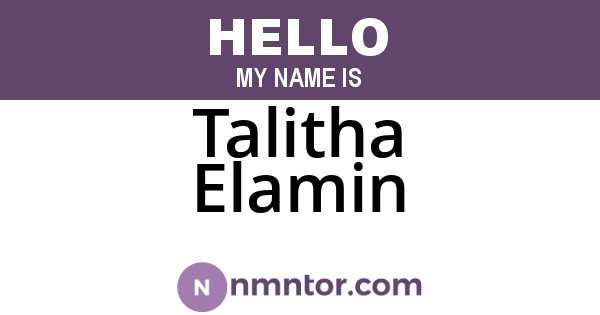 Talitha Elamin