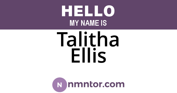 Talitha Ellis