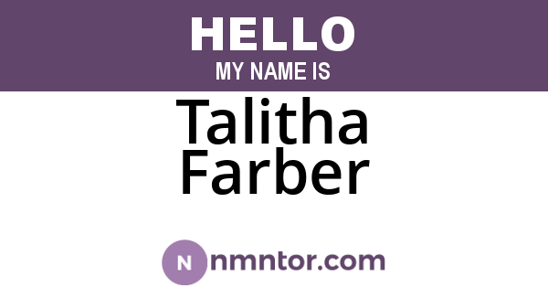 Talitha Farber