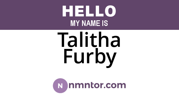 Talitha Furby