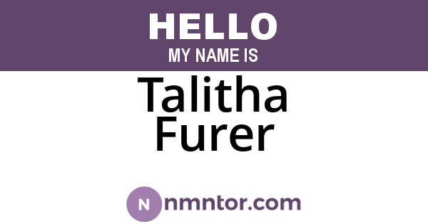 Talitha Furer
