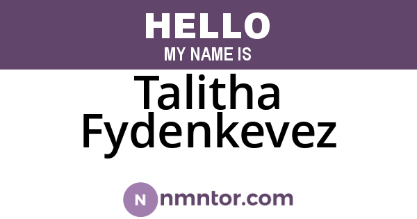 Talitha Fydenkevez