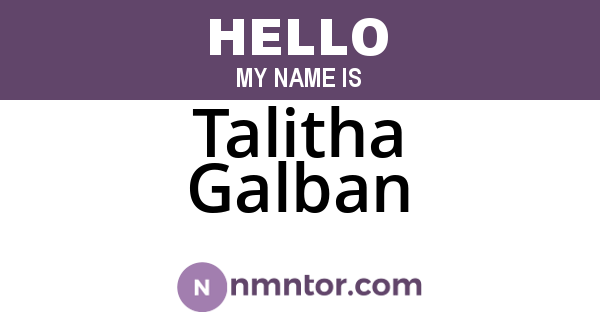 Talitha Galban