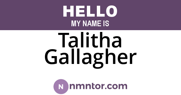 Talitha Gallagher