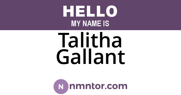 Talitha Gallant