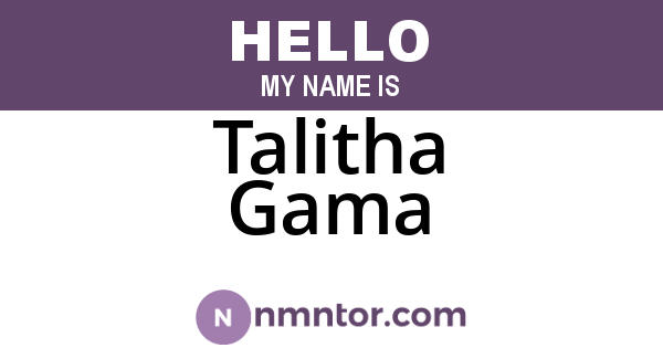 Talitha Gama