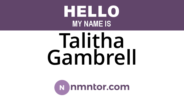 Talitha Gambrell