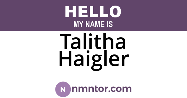 Talitha Haigler