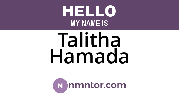 Talitha Hamada
