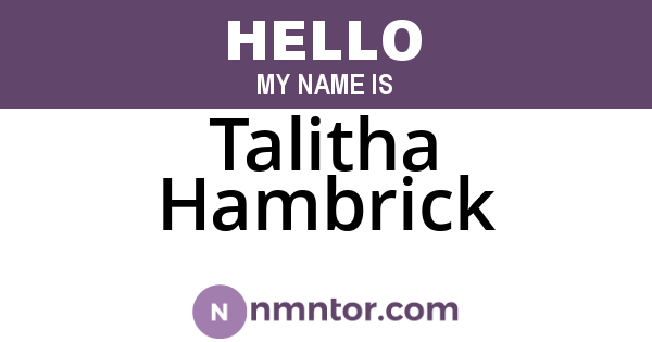 Talitha Hambrick