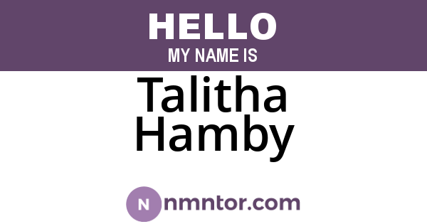 Talitha Hamby