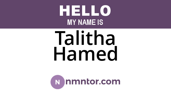 Talitha Hamed