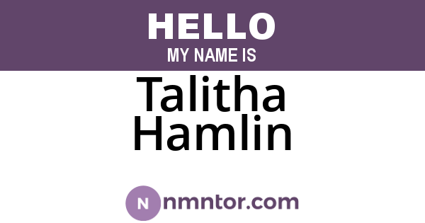 Talitha Hamlin