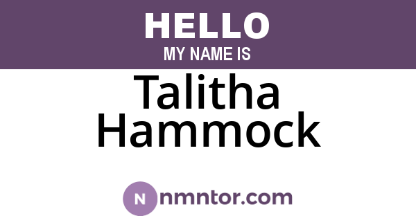 Talitha Hammock
