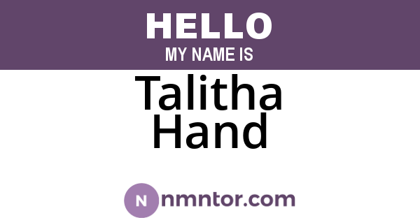 Talitha Hand