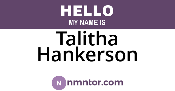 Talitha Hankerson