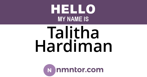 Talitha Hardiman