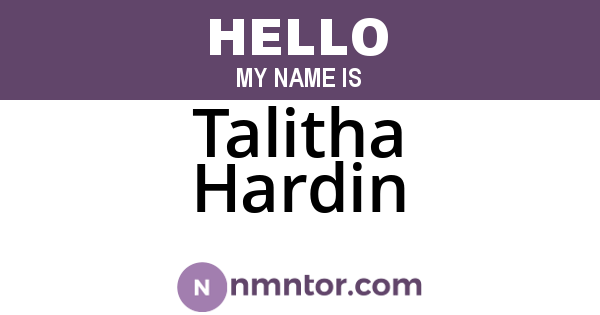 Talitha Hardin