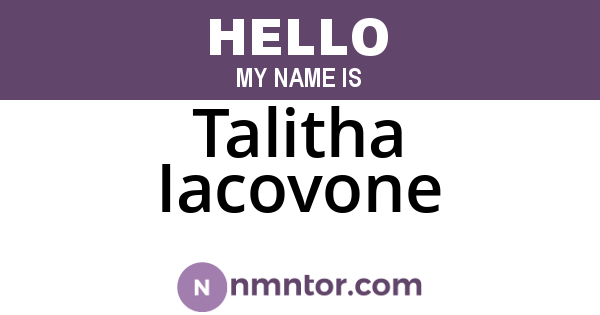 Talitha Iacovone