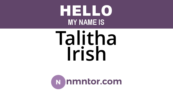 Talitha Irish
