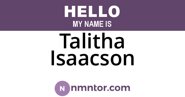 Talitha Isaacson