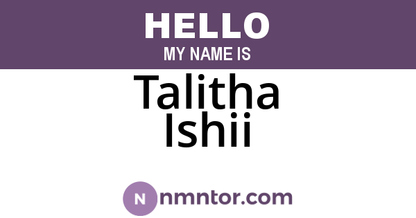 Talitha Ishii