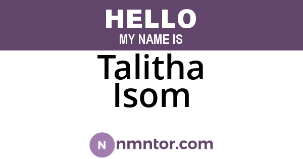 Talitha Isom