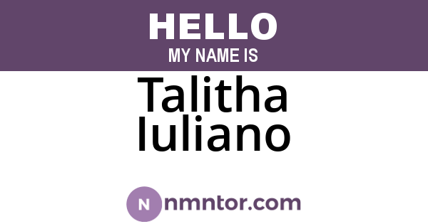 Talitha Iuliano