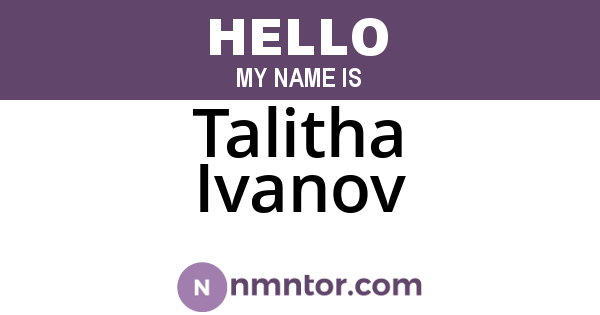 Talitha Ivanov