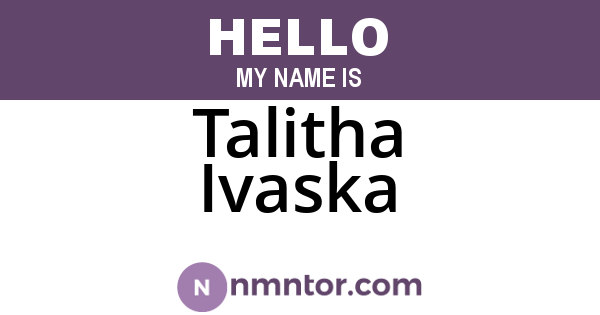 Talitha Ivaska