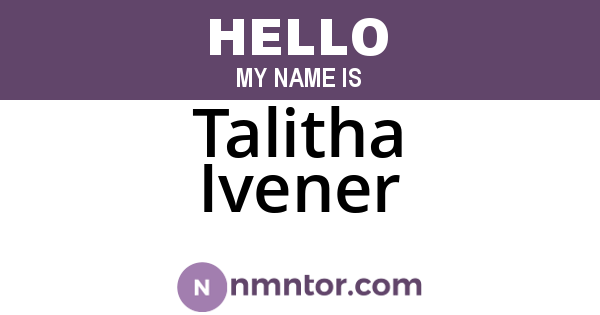 Talitha Ivener