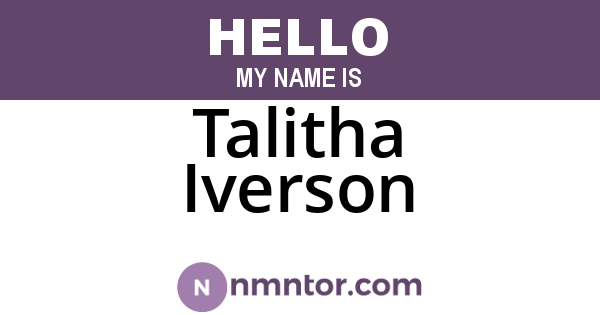Talitha Iverson