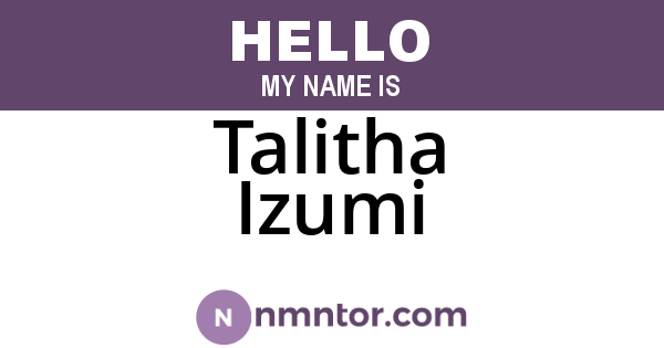 Talitha Izumi