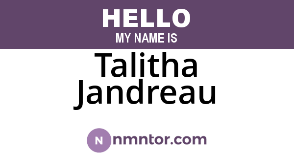 Talitha Jandreau