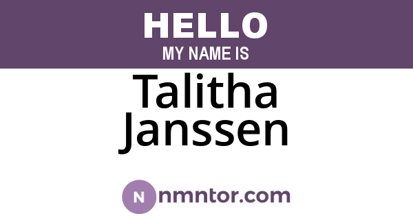 Talitha Janssen