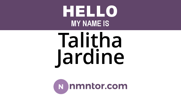 Talitha Jardine