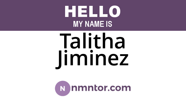 Talitha Jiminez