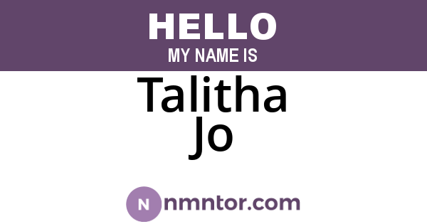 Talitha Jo