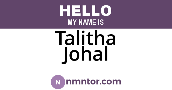 Talitha Johal