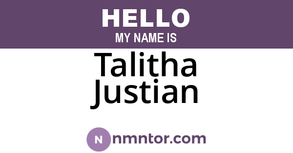 Talitha Justian