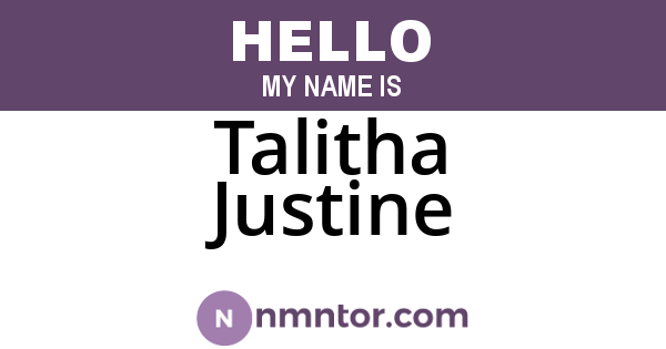 Talitha Justine