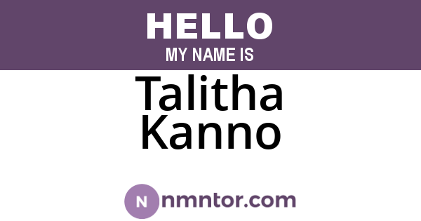 Talitha Kanno