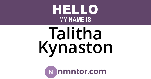 Talitha Kynaston
