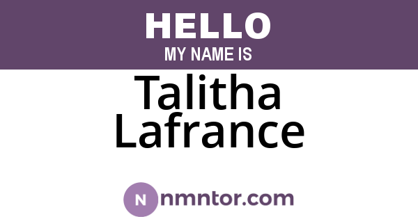 Talitha Lafrance