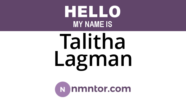 Talitha Lagman