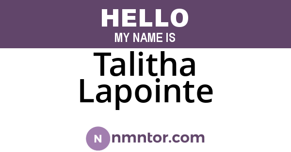 Talitha Lapointe