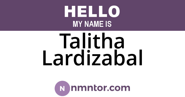 Talitha Lardizabal