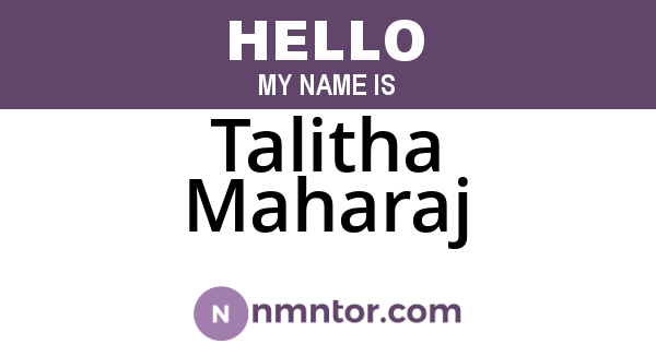 Talitha Maharaj
